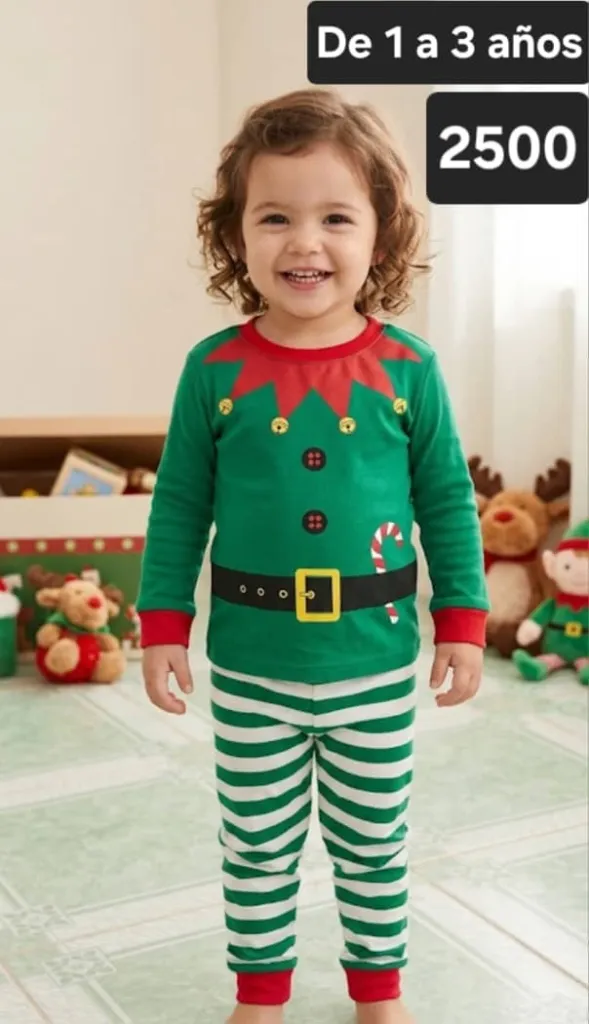 Conjunto De Pijamas Navideños Para Niños,